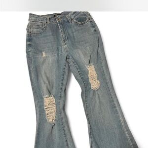 Distressed Blue Women's Jeans
